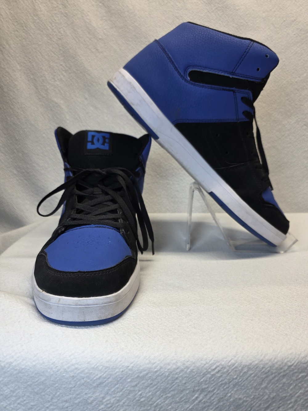 DC Skater Cure Casual Men's High-Top Sneaker in Black and Royal Blue Shoes Sz 11